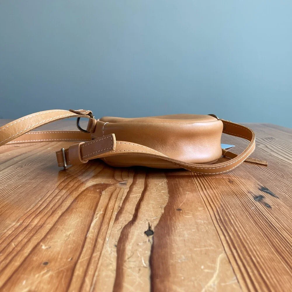 Portland Leather Co Sunflower Yellow Circle Crossbody Purse - 0322MA - Picture 4 of 5